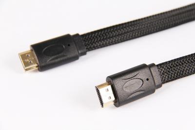 Flat Wire Braid Hdmi Audio Link Cable High Definition Plated Gold Head