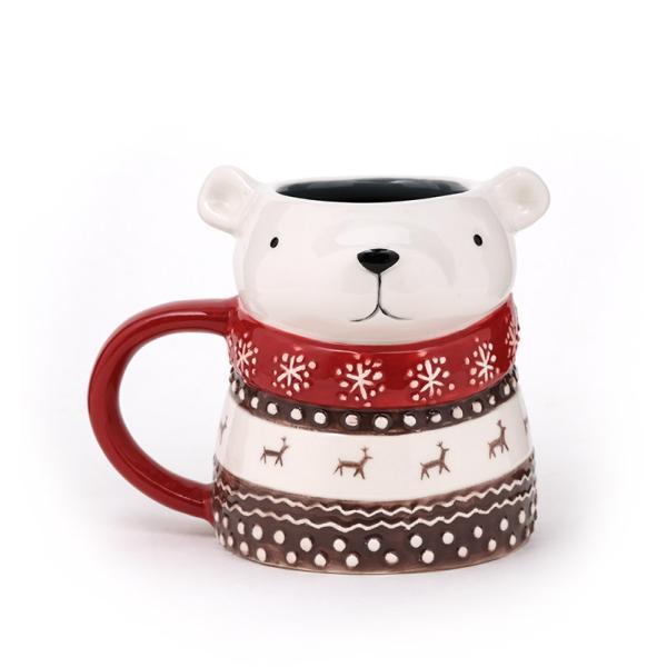 Santa Taza de Café Santa Taza de Navidad Porcelana Cerámica Taza 3D En Diseño de Santa