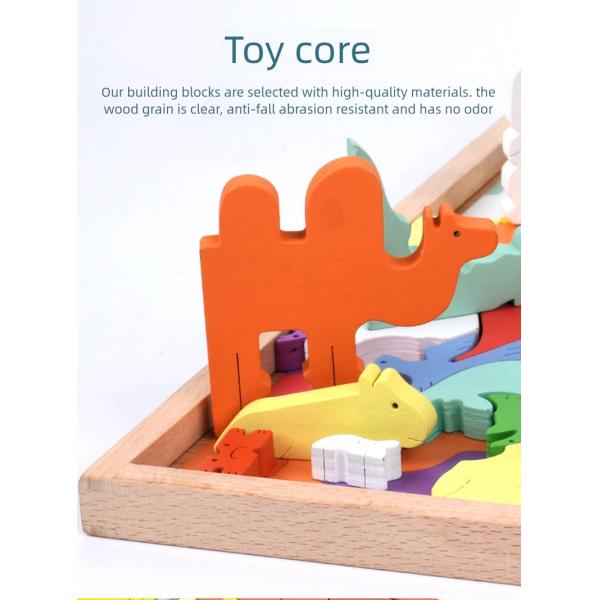 Children Learning Games Developing Kids Toddler Gifts Montessori Jigsaw Big Crazy Animal Puzzle Toys