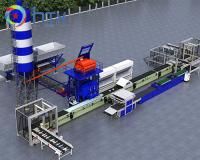 Produção automática de cultura de pedra Sistema de dosagem de concreto Máquina de fabricação de pedra de Kerb