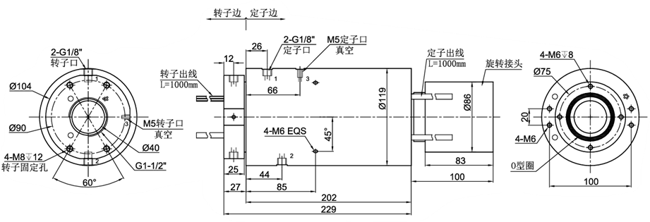 Integrating 100M Ethernet and 3-passage Air Rotary Joints with Dual Pressure/Vacuum Modes, Delivering Robust Connectivity for Robotics and CNC Automation Systems