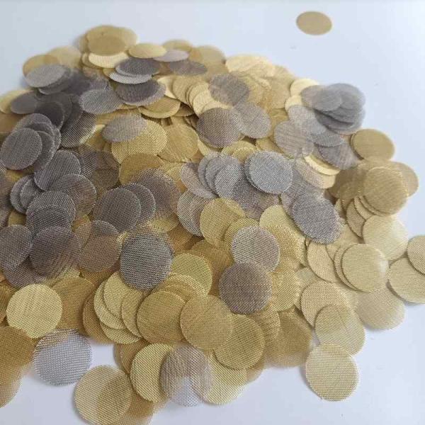 60 Mesh Round Brass Wire Mesh Screen Brass Filter Mesh For Smoking Pipe