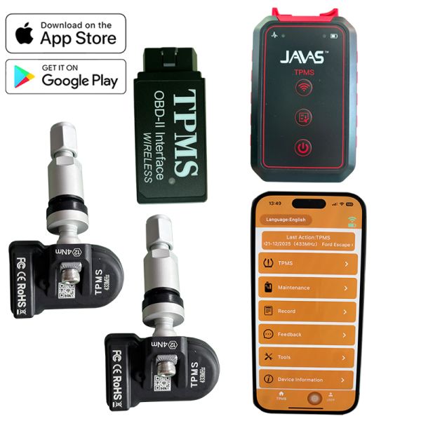Aftermarket Tire Air Pressure Monitoring System Tpms Sensor Programmable 433Mhz