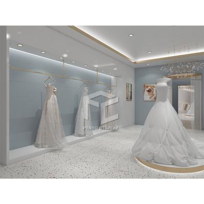 Os suportes de exposição nupciais da loja do CNC para vestuários compram decoração