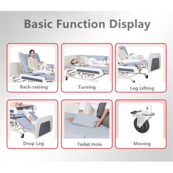 Adjustable Multifunctional Manual Hospital Bed With Rails