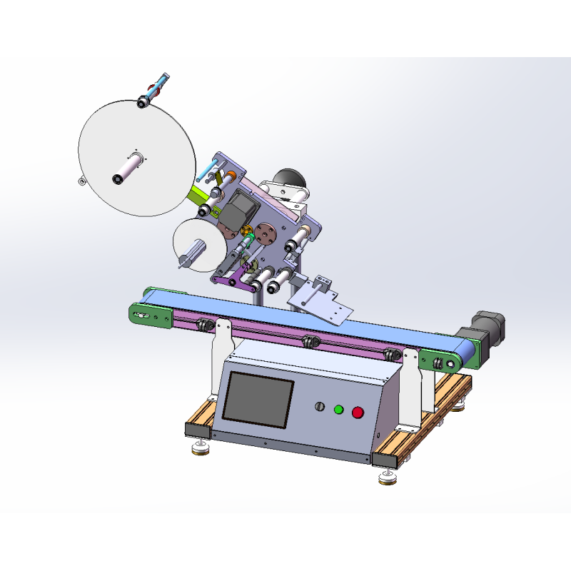 Bentchtop Industrial Automatic Labelling Machine Applicator For Flat Surfaces Resealable Bag