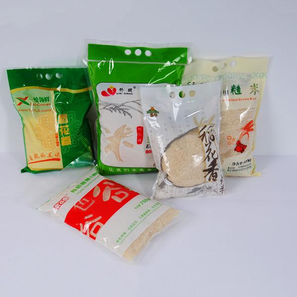 Vacuum Plastic Nylon 5 Kg Rice Packing Bags 1kg 2kg Biodegradable Stand Up Pouches