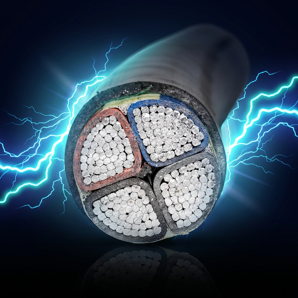 U1000AR2V Aluminum Conductor Underground XLPE Power Cable 4*120mm2 PVC Jacket for Power Station & Home Appliance