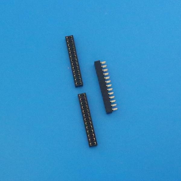 1.27mm pitch Black Color Dual Row Straight 30 Pin Connector , PCB female  Header Socket