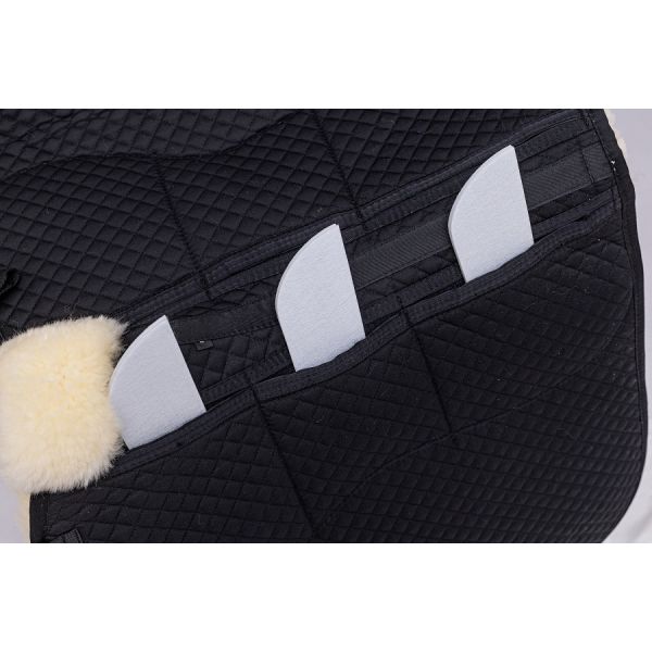 Sheepskin Correction Saddle Pad DR Style 6 Pockets System With Inserts Genuine Australia Sheepskin A Grade