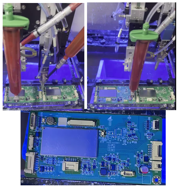 HP-730 Selective Conformal Coating Machine labor Saving Increased Throughput for
