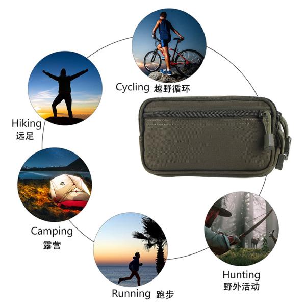 Tear Resistant Outdoor Tactical Bag , Adjustable Shoulder Straps Camping Waist Bag