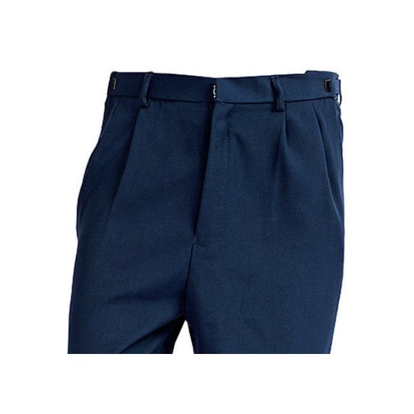 Women / Men Black Security Uniform Pants Wrapped Cuffs With Rubberized Waistband