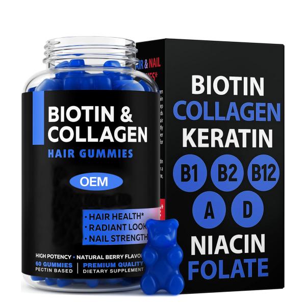 3000mcg Biotin Hair Growth Tablets 60pcs Bottle for Adults