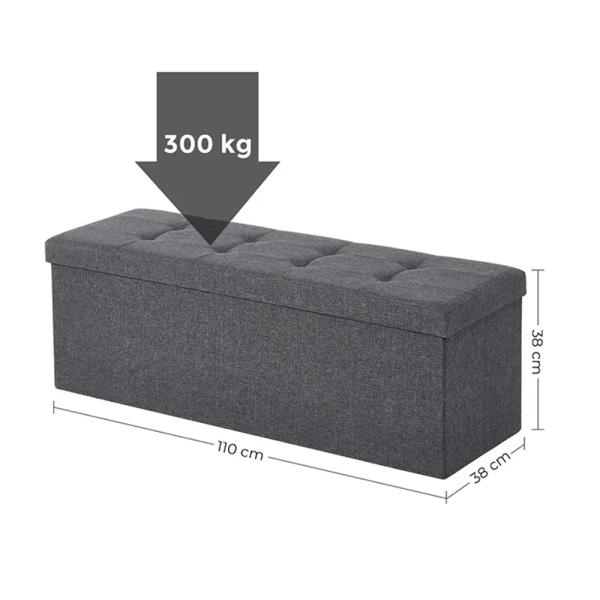 Multifunctional Living Room Storage Ottoman Bench Fabric For Apartment