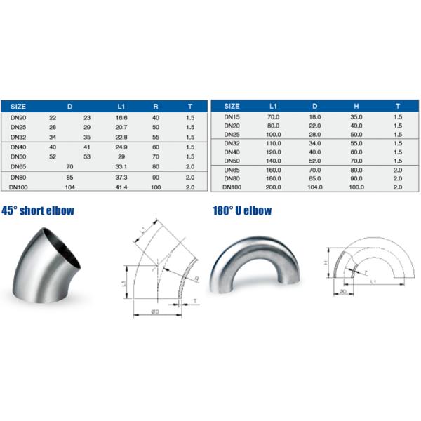 штуцеры трубы загиба штуцера локтя нержавеющей стали локоть XS 5