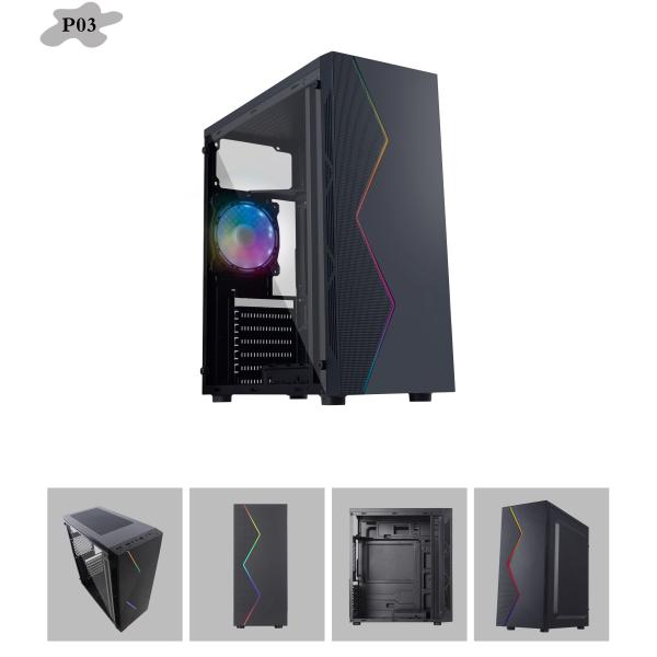 Микро- шкаф RGB компьютера C.P.U. ATX освещает 12CM с полностью акриловой панелью