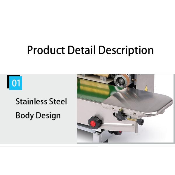 Machine de scellage thermique en acier inoxydable à propulsion électrique DUOQI FR-770SS