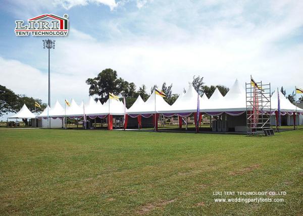 5X5M White Outdoor Event Tents With High Peak for Catering and Wine Festival