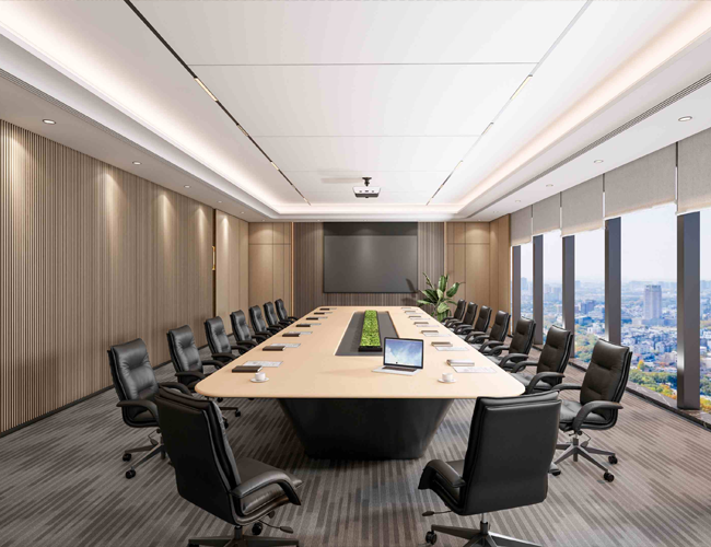 Wooden Acoustic Panels Natural Grain With Controlled Reverberation Effect