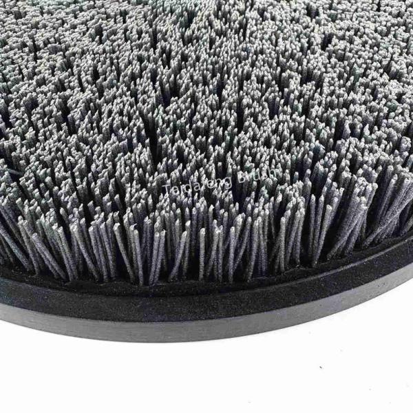 High Density Abrasive Nylon Round Disc Brush Polishing And Deburring Wire Brush