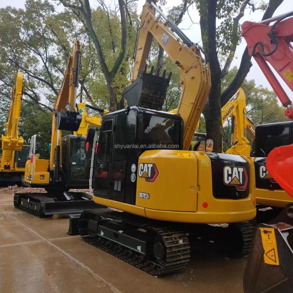 Mini Pelle d'occasion CAT 307D Hydraulique Chenille Petite Excavatrice Caterpillar 7 Tonnes Bon état