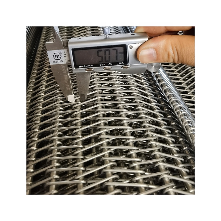 Wire Mesh Conveyor Belt chain driven metal mesh belt with conventional weave offering unobstructed openings for product transfer