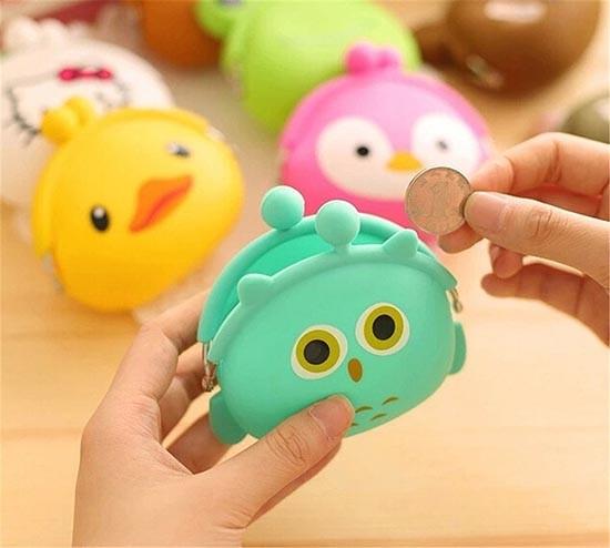 Mini Cute Cartoon Animal Wallet/Jelly Silicone Coin Purse With Ears Great For Children