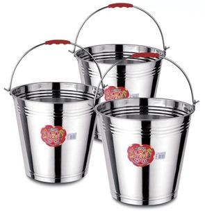 Home Stainless Steel Water Bucket With Lid 13L / 16L /20L Capacity Eco - Friendly