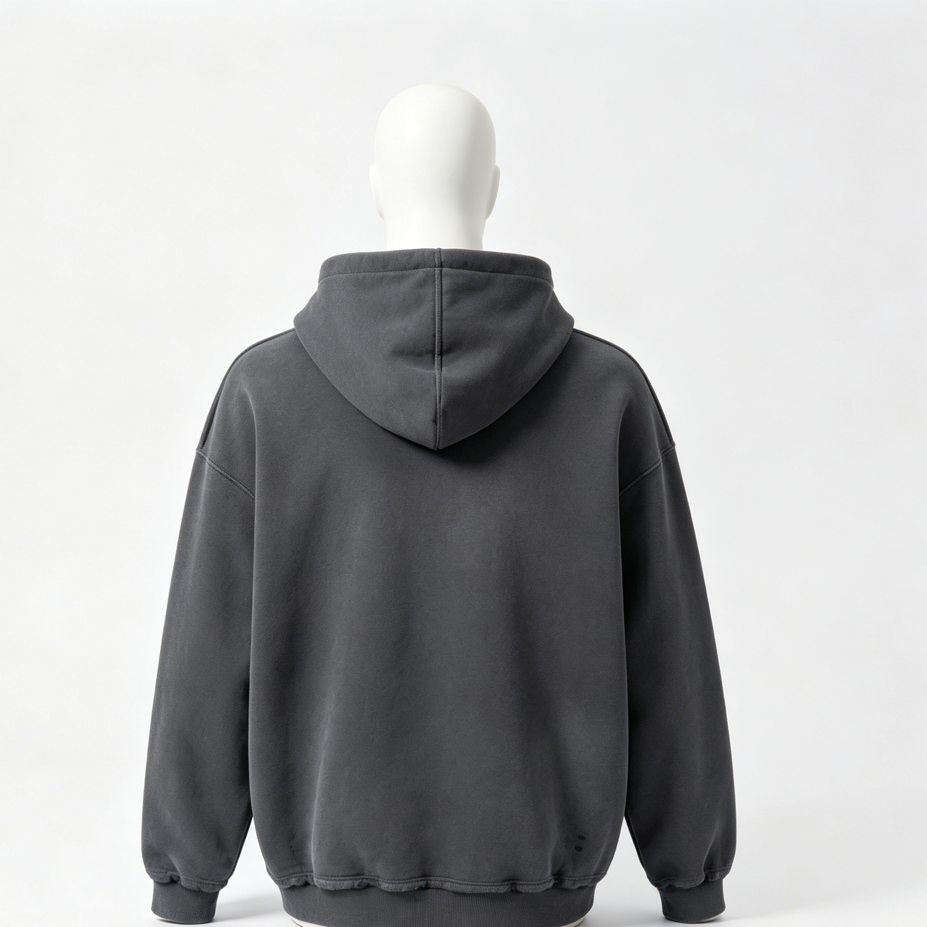 400g Stone Wash Hoodies Zip Up Fleece Lined Sweatshirt Custom Logo Oversized