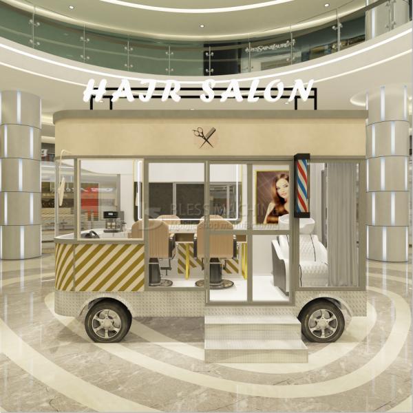 Electric Mobile Hair Cut Salon for Retail and Vegetable Processing Plant Style Design