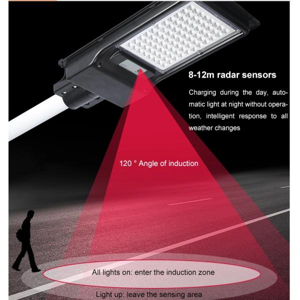 Waterproof ip65 outdoor garden park lighting SMD iron 80w 120w integrated all in one led solar street lights