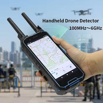 100MHz-6GHz Multi Function Portable Drone Detector with Passive Detection FPV Monitoring and Wireless Networking Intercom for Critical Infrastructure Security