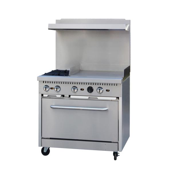 Commercial Restaurant Cooking Equipment 4 / 6 / 10 Pcs Outdoor Gas Burner With Griddle