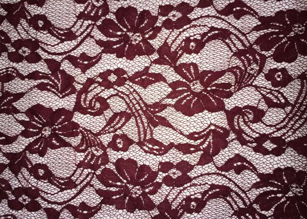 Beauty Chemical Lace Fabric / Cupion Lace Fabric With Polyester / Cotton Material
