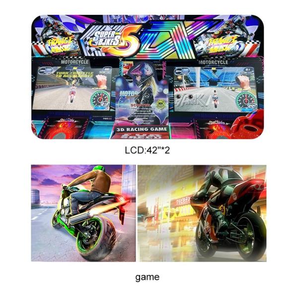 Super Motor Arcade Video Racing Motorbike Game Machine Coin Operated