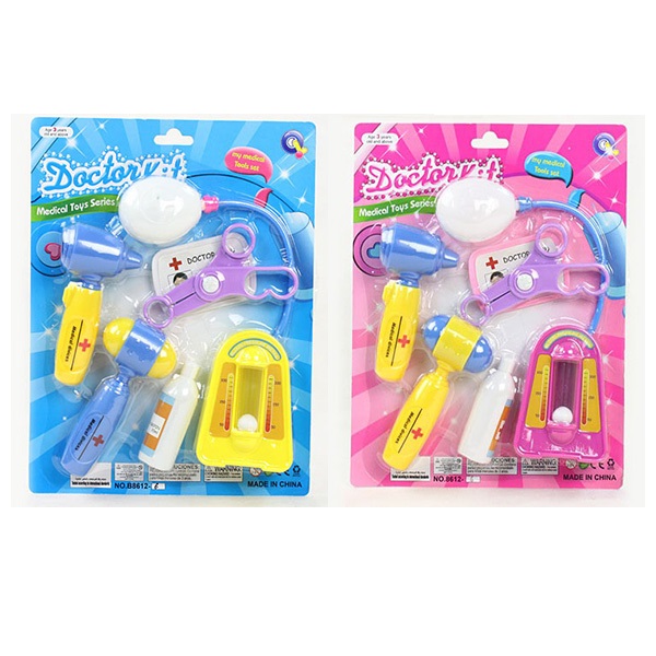 Multi Colors Pretend And Play Doctor Set , Children's Medical Kit Toy 6 Pcs