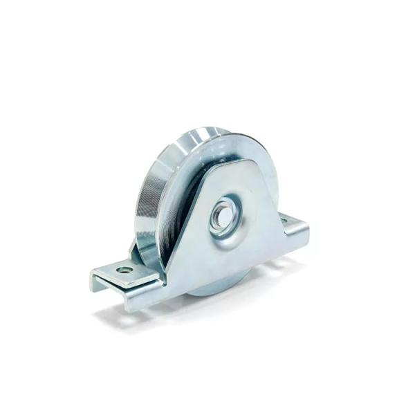 Rodas de porta deslizante galvanizadas Rodas de porta de ranhuras com suporte