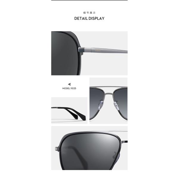 Simple Mens Oversized Sunglasses Bronze Grey Temple Length 145MM Durable