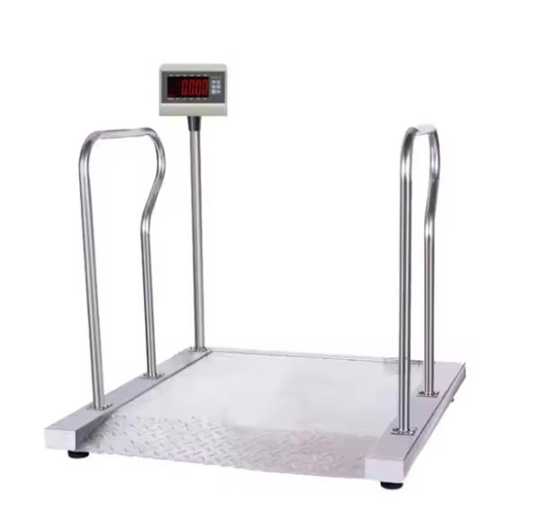 Báscula de pesaje para sillas de ruedas digital para hospitales, báscula de banco multifunción, 300 kg
