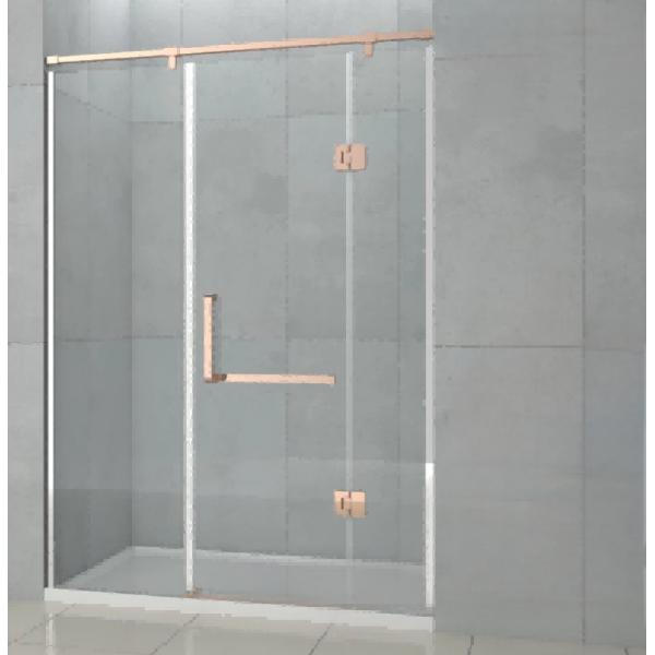 25 Perfil de puerta de ducha cuadrada Instalación fácil con accesorios de hardware