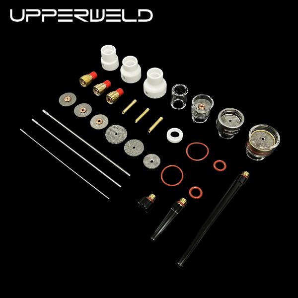 Welding Torch Accessories 48PCS Clear Nozzle Spare Parts Include Collet Upperweld