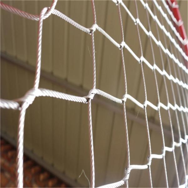 Architectural Flexible Webnet Stainless Steel Ferrule Rope Mesh 7x19 Mesh Aperture 50mmx50mm 2