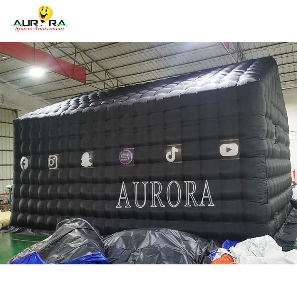 Outdoor Inflatable Club Tent , PVC or oxford Blow Up Party Tent With LED Lighting