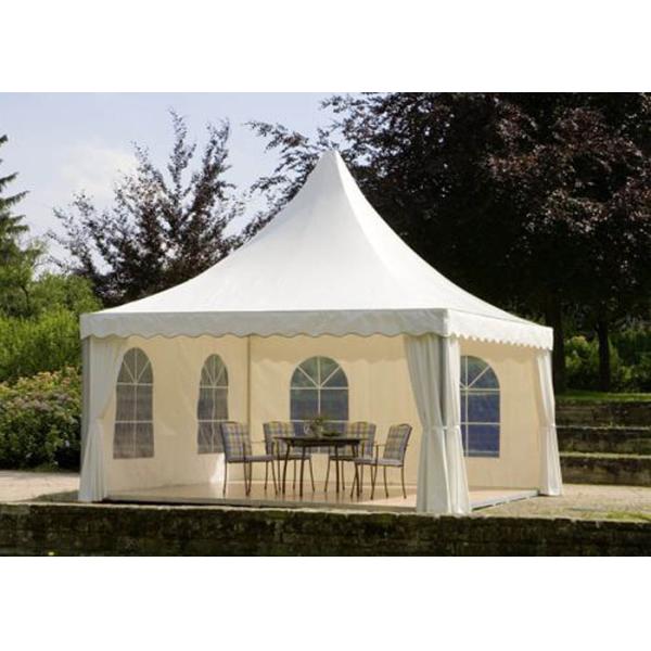 Luxury Manual Decorated PVC Garden Wedding High Peak Pagoda Canopy Tent For Event