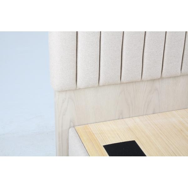 Metal Frame Luxury Hotel Bedroom Furniture Polyester Fabric Upholstered