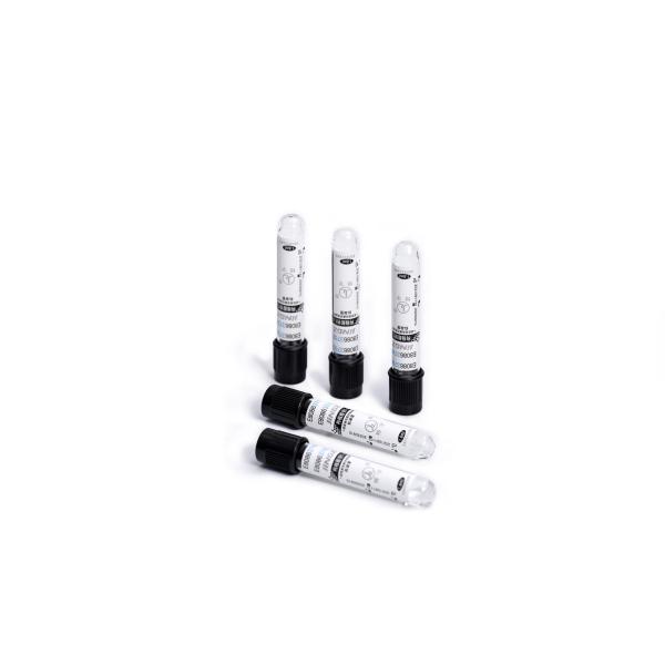 Black Cap 1.6ml 1.28ml Sodium Citrate 3.8% ESR Tube Blood Test Tube