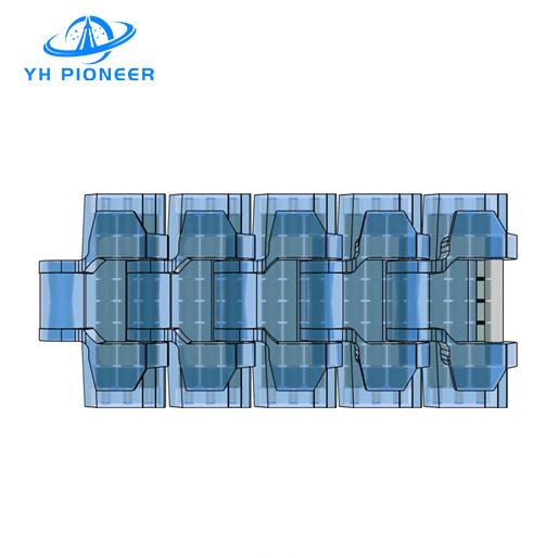Robusto Sideflex Roller Table Top Chain para manuseio de material curvo preciso em automação