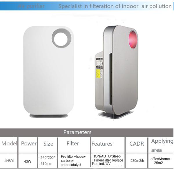 350*190*640mm 8h H11 Hepa Filter Car Air Purifier