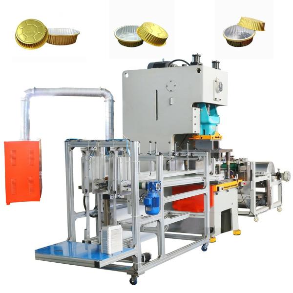 Máquina de fabricação automática de recipientes de folha de alumínio de 11 kW de alto nível de segurança para bandeja de alimentos